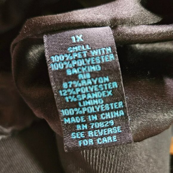 Rue+ Black Sequin Bomber Jacket size 1X EUC - Picture 13 of 13